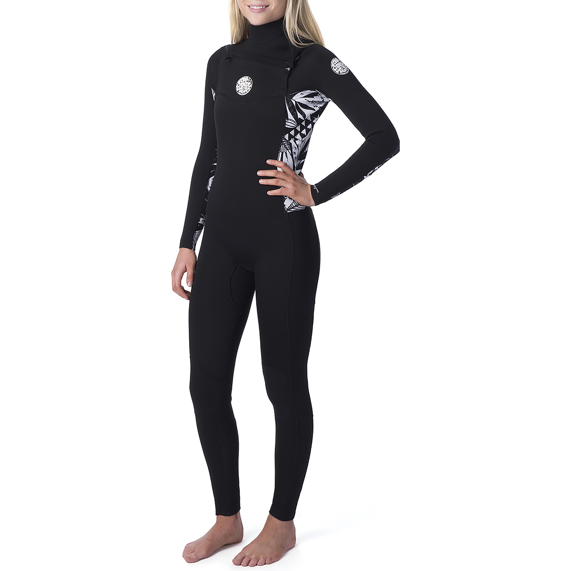 2020 Muta Da Donna Rip Curl Dawn Patrol 5/3mm Chest Zip Nero Wsm9as